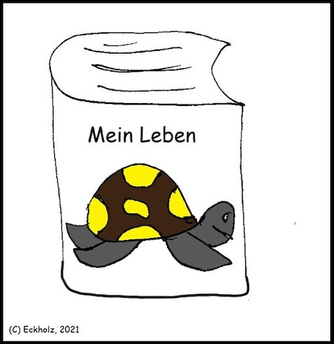 Cartoon: Mein Leben... (medium) by Sven1978 tagged schildkröte,buch,biografie