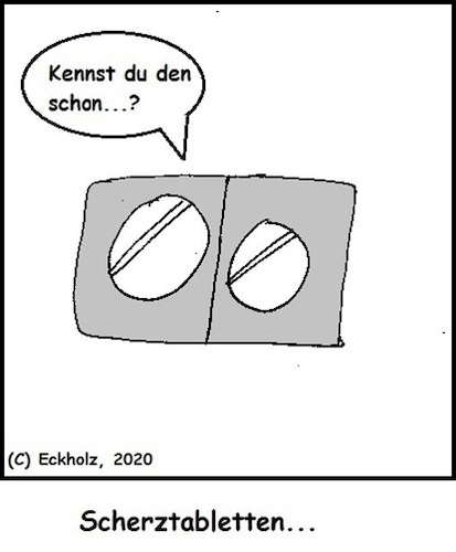Cartoon: Scherztabletten... (medium) by Sven1978 tagged scherztabletten,wortspiel