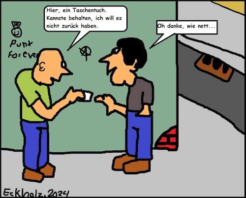 Cartoon: Taschentuch... (medium) by Sven1978 tagged taschentuch,männer,gesellschaft