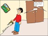 Cartoon: Bild an der Wand... (small) by Sven1978 tagged bild,tollpatsch,ungeschicktheit,mann,frau,ehe,familie,hobby,bastelei,heimwerken,schief