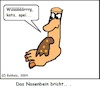 Cartoon: Das Nasenbein bricht... (small) by Sven1978 tagged nasenbein,brechen,erbrechen,allegorie