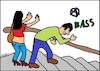 Cartoon: Ohne Worte (small) by Sven1978 tagged mädchen,frau,mann,schubsen,treppe