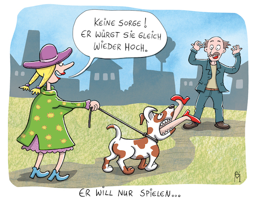 Cartoon: Er will nur spielen! (medium) by Rebecca-Meyer tagged hund,beißt,hundebesitzer,tierheime,tierschutz,animal,hoarding,haustiere,schmusetieren,halsband,spaziergänger,frisst,frau,beziehung,mensch,tier,ersatz,menschliche,maßstäbe,accessoire,statussymbol,verstandenwerden,nähe,zugehörigkeit,kuschel,hormon,hund,beißt,hundebesitzer,tierheime,tierschutz,animal,hoarding,haustiere,schmusetieren,halsband,spaziergänger,frisst,frau,beziehung,mensch,tier,ersatz,menschliche,maßstäbe,accessoire,statussymbol,verstandenwerden,nähe,zugehörigkeit,kuschel,hormon