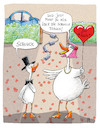 Cartoon: Ohne Worte (small) by Rebecca-Meyer tagged über,schwelle,tragen,hochzeit,heiraten,frisch,vermählt,liebe,paar,gänse,just,married,ungleiches,dich,dünn,mann,frau,beziehung,gemeinsame,wohnung,zusammenleben,glücklich,zweifel