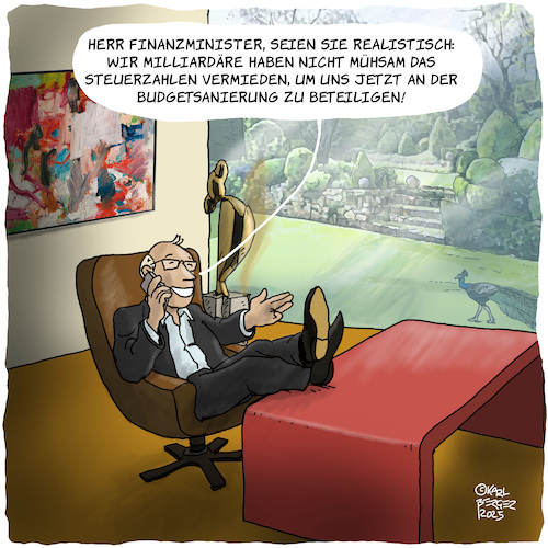 Cartoon: Budgetsanierung (medium) by Karl Berger tagged steuern,steuervermeidung,kapital,budget,steuern,steuervermeidung,kapital,budget
