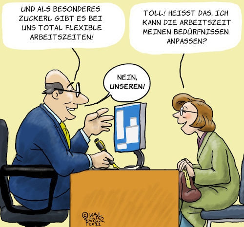Cartoon: Flexibel (medium) by Karl Berger tagged arbeitszeit,flexibilität,kapital,freizeit,arbeitszeit,flexibilität,kapital,freizeit