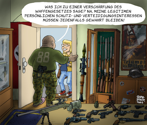Cartoon: Strengere Waffengesetze? (medium) by Karl Berger tagged amoklauf,schusswaffen,waffengesetze,amoklauf,schusswaffen,waffengesetze