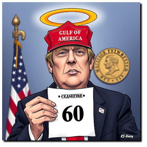 Cartoon: 5 X 12 (medium) by A Human tagged usa,israel,gaza,krieg,frieden,trump,hamas,waffenruhe,gazastreifen,ägypten,katar,usa,israel,gaza,krieg,frieden,trump,hamas,waffenruhe,gazastreifen,ägypten,katar