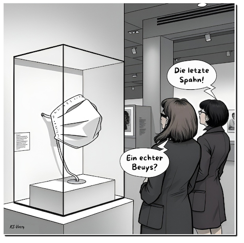 Cartoon: Masken-Museum (medium) by A Human tagged grüne,linke,cdu,spahn,masken,maskendeal,skandal,covid,untersuchungsausschuss,maskenaffäre,beuys,museum,politik,deutschland,frust,politikverdrossenheit,gesundheitsminsiter,grüne,linke,cdu,spahn,masken,maskendeal,skandal,covid,untersuchungsausschuss,maskenaffäre,beuys,museum,politik,deutschland,frust,politikverdrossenheit,gesundheitsminsiter