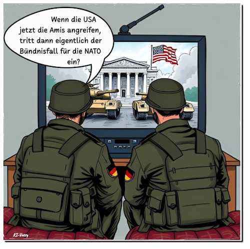 Cartoon: Bündnisfalle (medium) by A Human tagged panzer,usa,trump,washington,parade,bündnisfall,geburtstag,juni,armee,army,militärparade,panzer,usa,trump,washington,parade,bündnisfall,geburtstag,juni,armee,army,militärparade