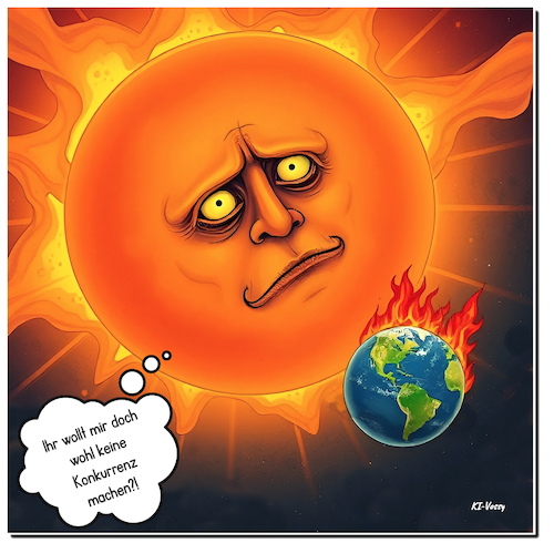 Cartoon: Cool bleiben (medium) by A Human tagged prognose,klima,klimawandel,hitze,dürre,deutschland,dubai,leben,menschen,wetter,wetterdienst,mannheim,hitzewelle,hitzeflut,feuer,brände,waldbrände,brand,waldbrand,prognose,klima,klimawandel,hitze,dürre,deutschland,dubai,leben,menschen,wetter,wetterdienst,mannheim,hitzewelle,hitzeflut