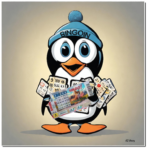 Cartoon: Der Bingoin (medium) by A Human tagged jackpot,karikatur,cartoon,bingo,ndr,bingoin,gewinnwahrscheinlichkeit,lotterie,hannover,umweltpreis,ki,deutschland,wahrscheinlichkeit,bingozahlen