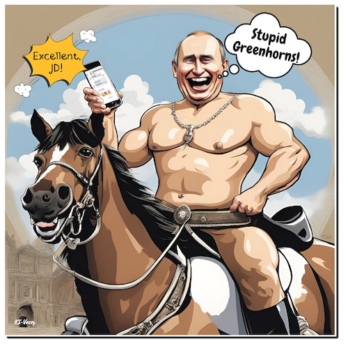 Cartoon: Interception (medium) by A Human tagged interception,abgehört,moskau,putin,trump,vance,chat,signal,moskow,wittkoff,interception,abgehört,moskau,putin,trump,vance,chat,signal,moskow,wittkoff