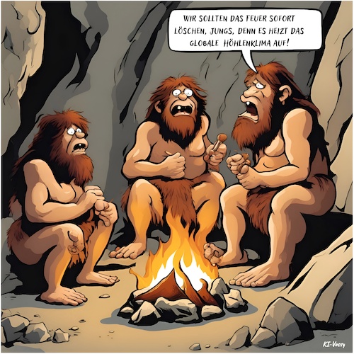 Cartoon: Cave Climate Change (medium) by KI-Vossy tagged klima,klimawandel,feuer,climate,change,fire,cave,cavemen,höhlen,höhle,neandertaler,co2,kohlendioxid,steinzeit,stone,age,umwelt,umweltschutz,dürre,hitze,klima,klimawandel,feuer,climate,change,fire,cave,cavemen,höhlen,höhle,neandertaler,co2,kohlendioxid,steinzeit,stone,age,umwelt,umweltschutz,dürre,hitze