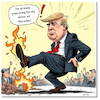 Cartoon: Aufwärmtraining (small) by A Human tagged merz trump usa ukraine zölle nahost cdu washington president kanzler
