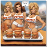 Cartoon: Burgers and Babes (small) by A Human tagged hooters,insolvenz,usa,restaurant,sex,bankruptcy,girls,waiter,kellnerinnen,kellner,haut,skin,franchise,sexixmus,sexism