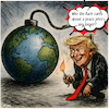 Cartoon: Change of mind (small) by KI-Vossy tagged trump,usa,potus,venezuela,mexico,mexiko,war,iran,peace,price,maduro,destruction,worldwar,ww3,cuba,greenland,kuba,grönland,kolumbien,colombia,threat,us,president,krieg,weltordnung,world,order
