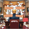 Cartoon: Decreecracy (small) by A Human tagged usa,trump,donald,king,decreecracy,decree,president,history,washington,parliament,democracy,revolution,melania,historic,golf