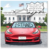 Cartoon: First Hand (small) by A Human tagged elon,donald,usa,trump,musk,president,maga,tesla,doge
