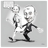 Cartoon: Frage des Abstands (small) by A Human tagged umfragen,insa,forsa,cdu,csu,afd,merz,weidel