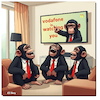 Cartoon: Schwarzseher (small) by A Human tagged vodafone,gez,ard,zdf,örr,rundfunkbeitrag,verbraucherzentrale,kabelfernsehen,kabel,medien,dubai,nebenkostenprivilg,tv,signale,telekom,hausbesuch