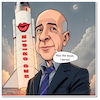 Cartoon: Weightless (small) by A Human tagged rakete,shepard,origin,bezos,amazon,weltraum,all,universum,schwerelos,frauen,spcae,weightlessness