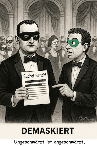 Cartoon: Spahn im Maskenwahn (medium) by ArtyFicial tagged spahn,corona,covid,maskenaffäre,maskenbeschaffung,gesundheitsministerium,skandal,schaden,milliarden