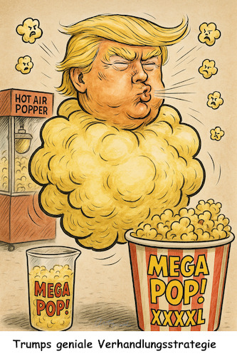 Cartoon: Trumps Pop-Up-Stores (medium) by ArtyFicial tagged poser,posing,blender,trump,verhandlung,verhandlungsstrategie,genie,genial,genius,weltbester,weltmeister,einzigartig,zoll,krieg,konflikt,russland,ukraine,eu,weltweit