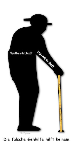 Cartoon: Trumps Zollstock (medium) by ArtyFicial tagged trump,zoll,zollstock,zölle,welthandel,weltwirtschaft,ökonomie,usa