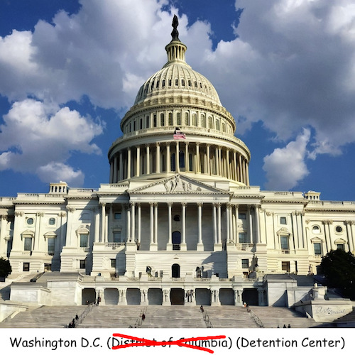 Cartoon: Washington D.C. (medium) by ArtyFicial tagged washington,dc,district,of,columbia,dentention,center