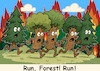 Cartoon: Forest fire season (small) by ArtyFicial tagged forest,fire,season,forrest,gump