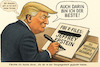 Cartoon: Gekonnt dilettieren (small) by ArtyFicial tagged trump,bondi,maga,fbi,epstein,vertuschung