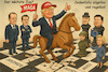 Cartoon: Hü-hott (small) by ArtyFicial tagged trump,strategie,verhalten,irrational,affektiv,zügellos,regellos,springer,schach,schachbrett,international,nächster,zug,unvorhersehbar,hü,hott