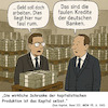 Cartoon: Marx meint (small) by ArtyFicial tagged banken,deutschland,kredite,faul,krise,krisenbedingt,rahmenbedingungen,strukturprobleme