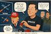 Cartoon: SpaceX is a Powertool (small) by ArtyFicial tagged trump,musk,spacex,power,couple,monopoly