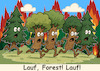 Cartoon: Waldbrandsaison (small) by ArtyFicial tagged waldbrand,waldbrandgefahr,forest,forrest,gump