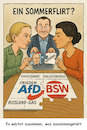 Cartoon: Wieder eine (small) by ArtyFicial tagged afd,bsw,weidel,wagenknecht,chrupalla,populismus,russland,gas,isolationismus,frieden,ohne,waffen