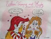 Cartoon: Poutine et Trump comme larrons e (small) by NIKABE tagged romance,politique