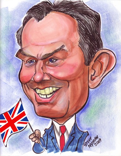 Cartoon: Caricature of Tony Blair (medium) by Steve Nyman tagged caricature,of,tony,blair