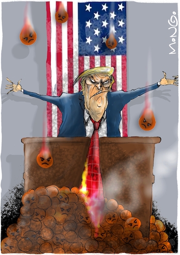 Cartoon: El discurso (medium) by Mongo tagged discurso