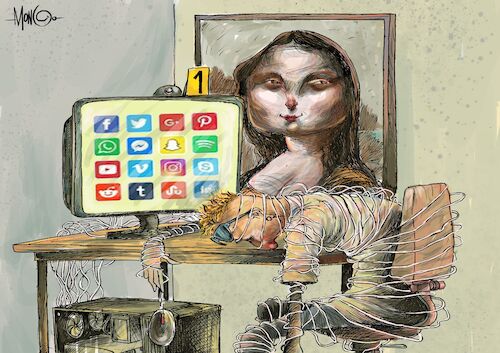 Cartoon: Homicidio (medium) by Mongo tagged redes,sociales,fake,news
