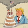 Cartoon: 100 Days of Trump (small) by Ahmad Qaddura tagged trump