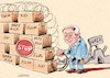 Cartoon: Netanyahu exploits humanitarian (small) by Ahmad Qaddura tagged netanyahu