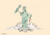 Cartoon: Unitedstates funding Israel (small) by Ahmad Qaddura tagged unitedstates