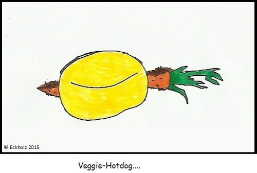 Cartoon: Veggie-Hotdog... (medium) by Kritzelchaot tagged hotdog,möhre,karotte,vegetarier,veganer,veggie