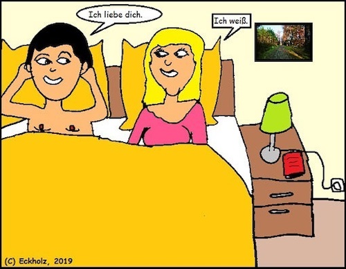 Cartoon: Ich weiß... (medium) by Kritzeltonne tagged liebe,beziehung,ehe,mann,frau