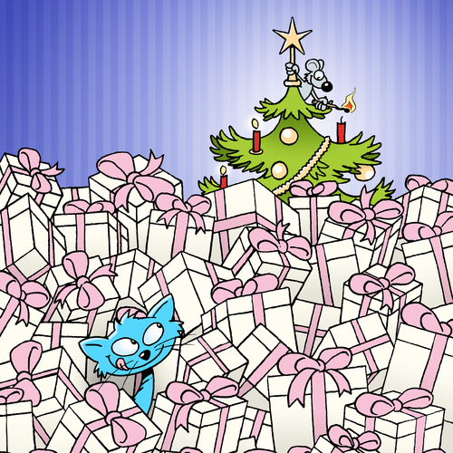Cartoon: Oh du fröhliche... (medium) by Rovey tagged weihnachten,bescherung,geschenke,weihnachtsbaum,weihnachtsstimmung,oh,du,fröhliche,besinnlich,maus,katze,haustiere,tiere,zuhause,freude,konsum,christmas,pets,christmastree,xmas,weihnachten,bescherung,geschenke,weihnachtsbaum,weihnachtsstimmung,oh,du,fröhliche,besinnlich,maus,katze,haustiere,tiere,zuhause,freude,konsum,christmas,pets,christmastree,xmas