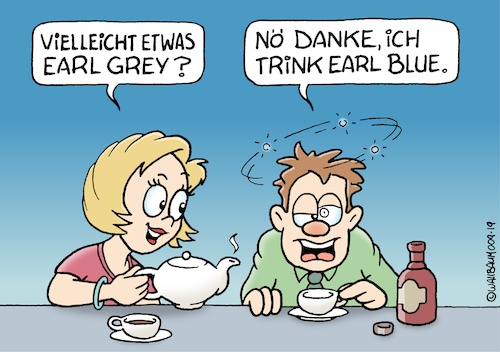 Cartoon: Special Teatime (medium) by Rovey tagged tee,trinken,earl,grey,teesorte,schwarztee,frau,mann,alkohol,rum,alkoholisiert,betrunken,angetrunken,blau,konsum,promille,getränke,teegeschirr,tassen,kanne,flasche,geselligkeit,gespräch,dialog,kommunikation,wortspiel,teatime,höflichkeit,cartoon,illustration,zeichnung,gag,tee,trinken,earl,grey,teesorte,schwarztee,frau,mann,alkohol,rum,alkoholisiert,betrunken,angetrunken,blau,konsum,promille,getränke,teegeschirr,tassen,kanne,flasche,geselligkeit,gespräch,dialog,kommunikation,wortspiel,teatime,höflichkeit,cartoon,illustration,zeichnung,gag