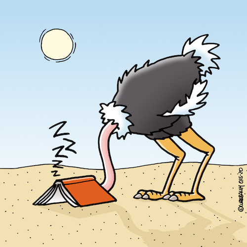 Vogel Strauss liest Vogel Strauss liest