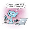 Cartoon: crazy computer cat (small) by Rovey tagged katze cat computer laptop notebook maus mouse usb technik schnittstelle interface tiere reklamation beschwerde complain kunde customer